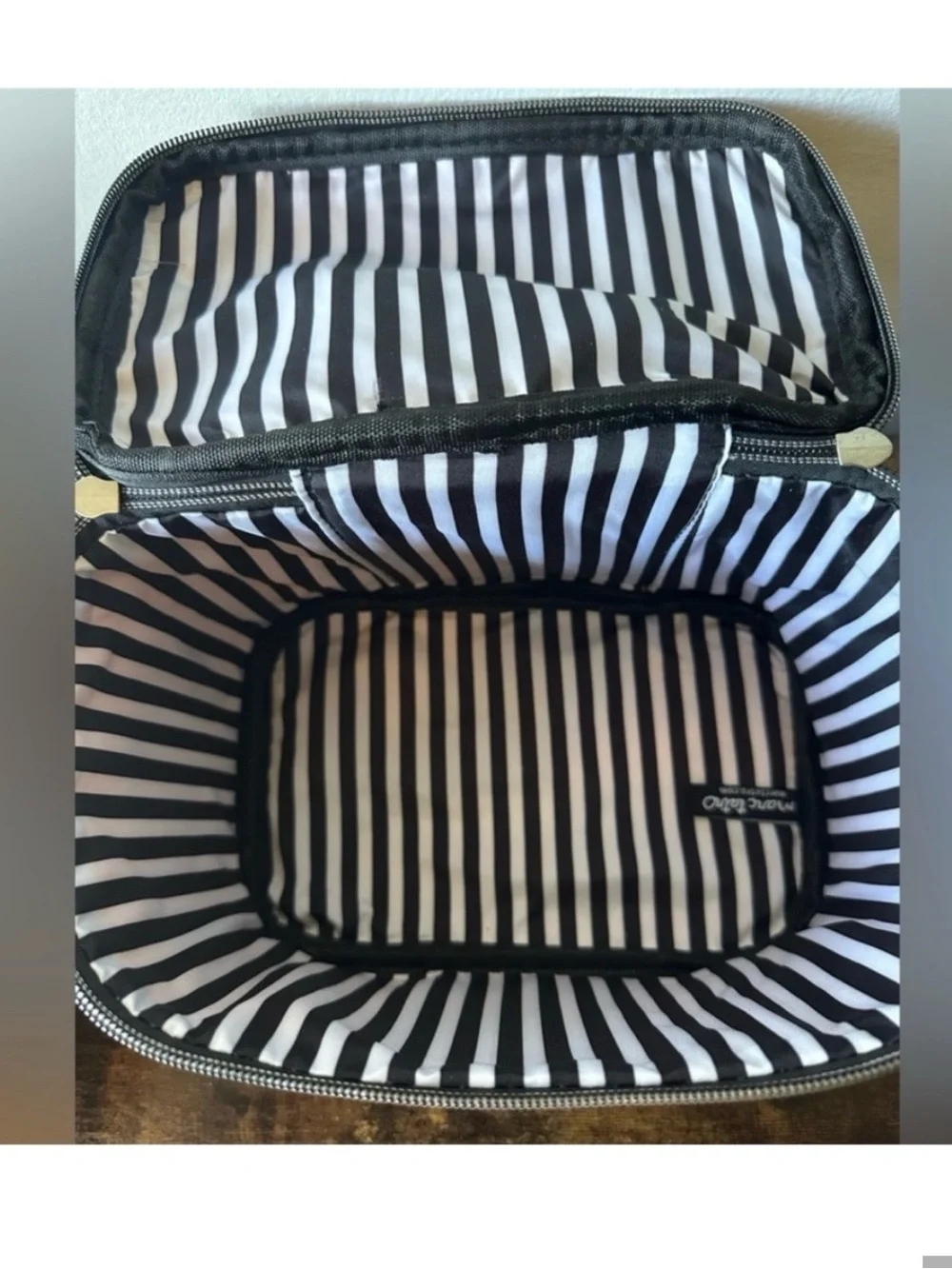 Marc Tetro Boston Terrier Yellow Cosmetic Bag, 8.5x5.5x5, NWT